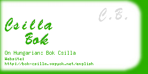 csilla bok business card